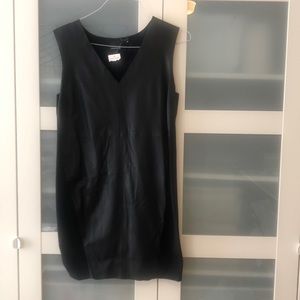 Faux leather dress